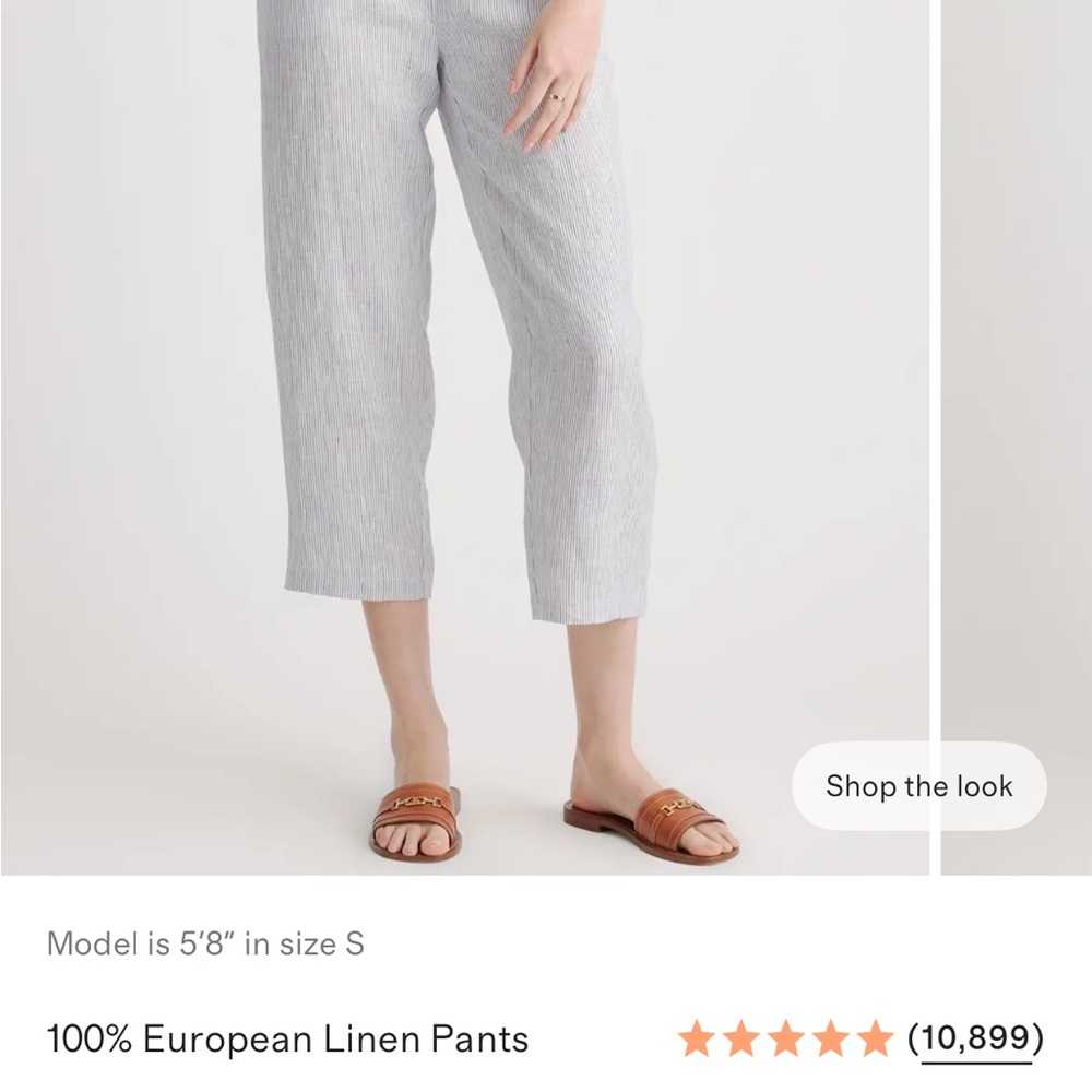 Quince Blue and White Striped Pants